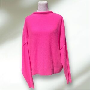 Pilcro Hot Pink Cashmere Sweater